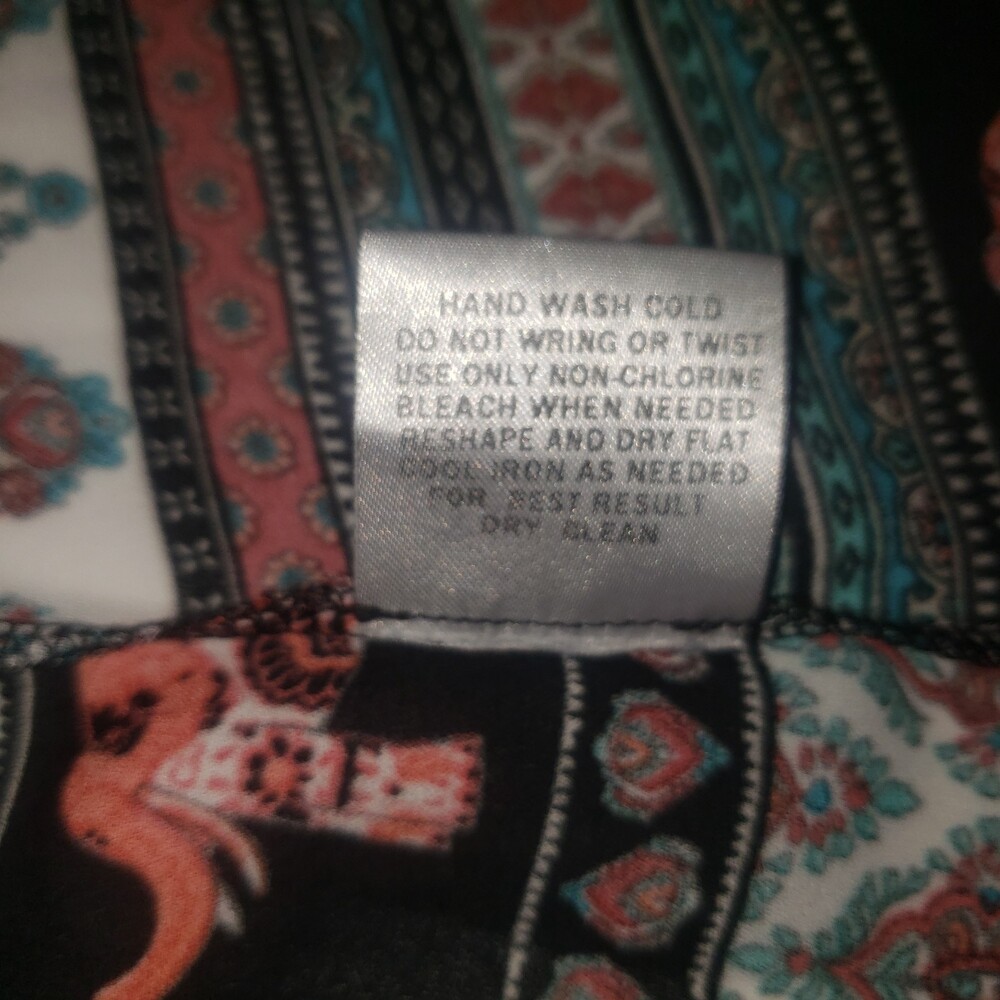 PINK ROSE India Print Tank Top with Slit Back Size Medium - Picture 6 of 8